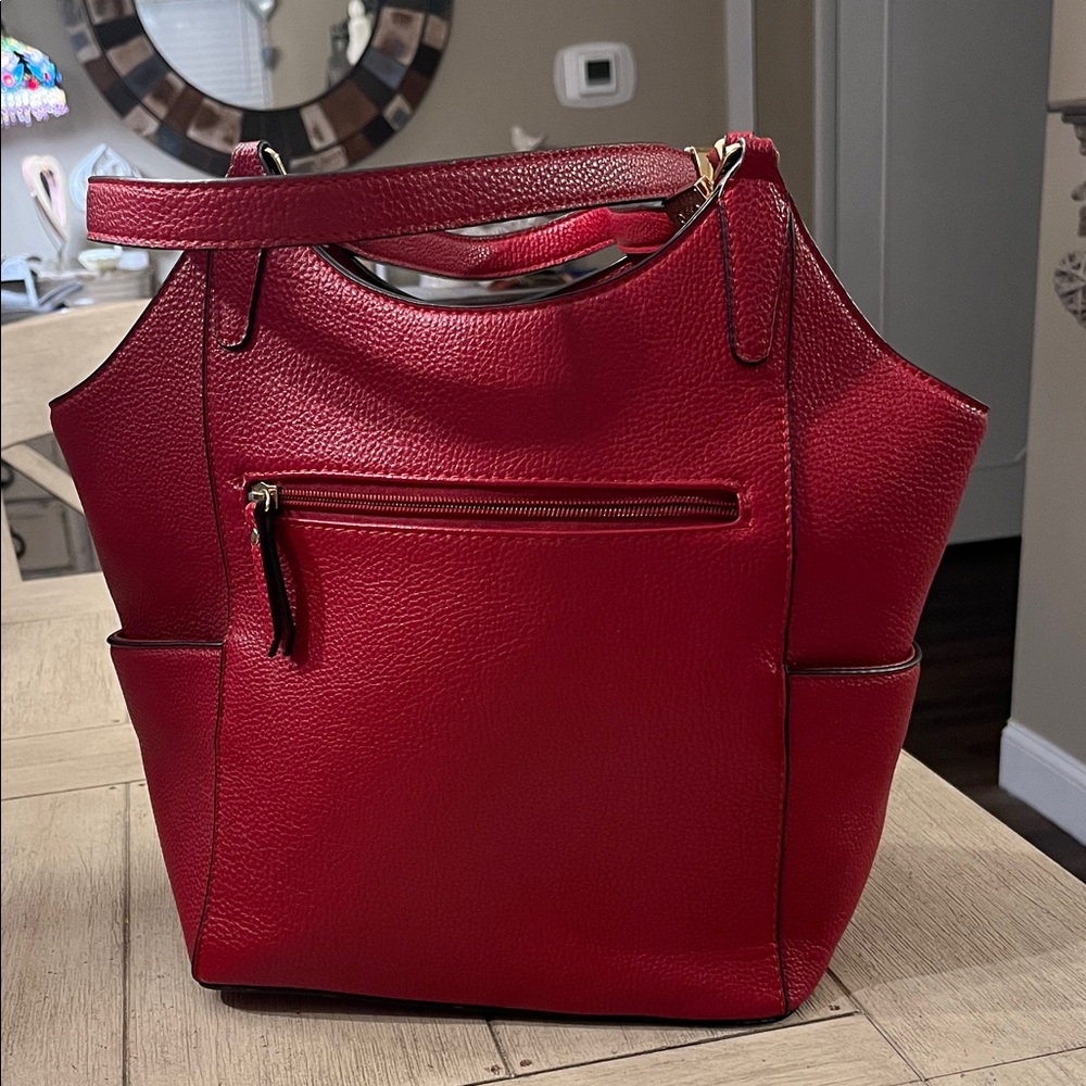 Kate & Alex Chic Red Tote Bag - Picture 2 of 10